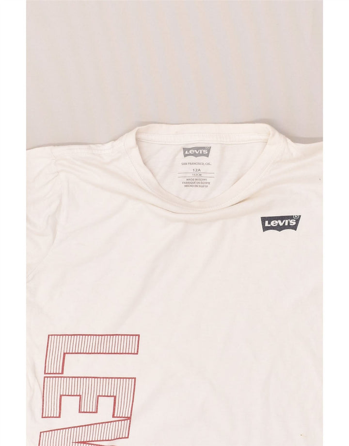 LEVI'S Boys Graphic T-Shirt Top 11-12 Years White Cotton | Vintage Levi's | Thrift | Second-Hand Levi's | Used Clothing | Messina Hembry 