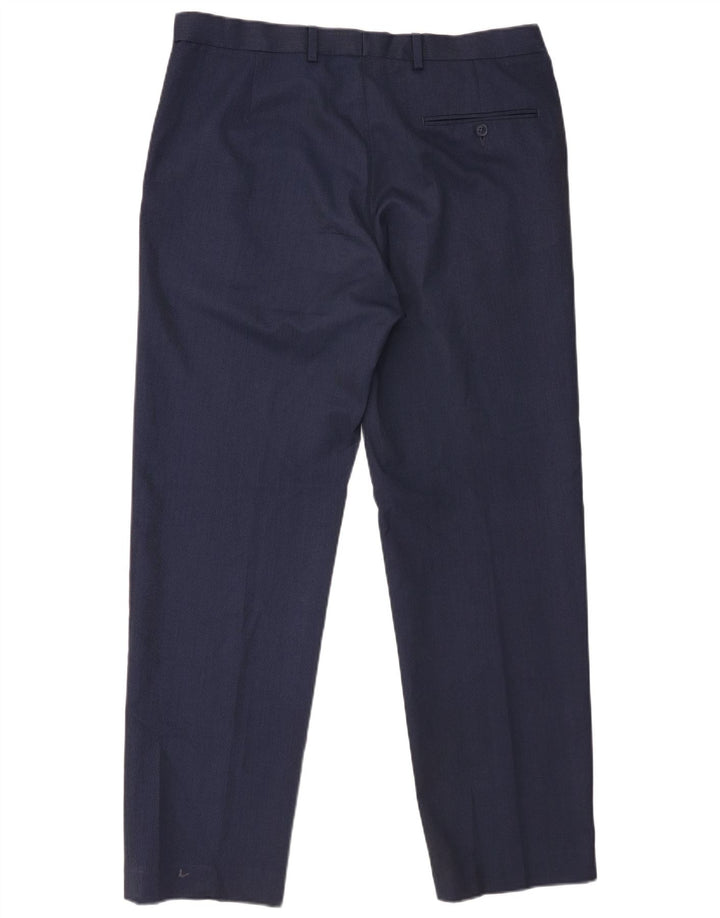 Marks & Spencer Pantalon de costume droit pour homme W36 L31 Bleu marine