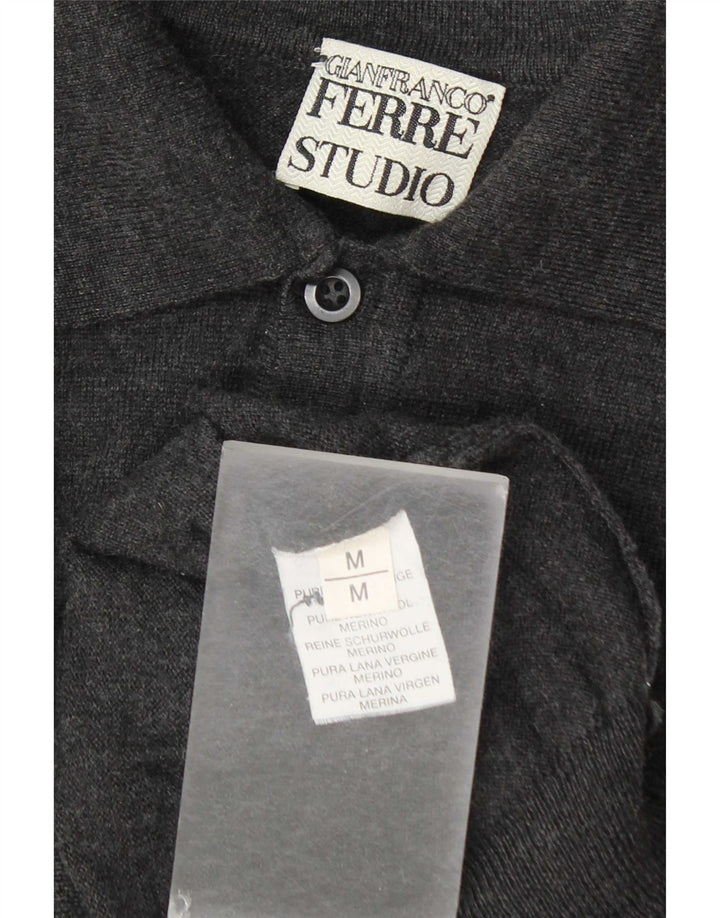 Gianfranco Ferre Pull Col Polo Homme Gris Moyen Laine