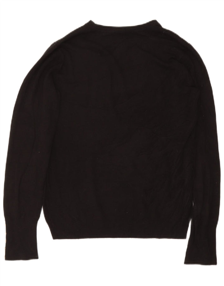 Zara Pull ras du cou pour femme UK 14 Large Noir