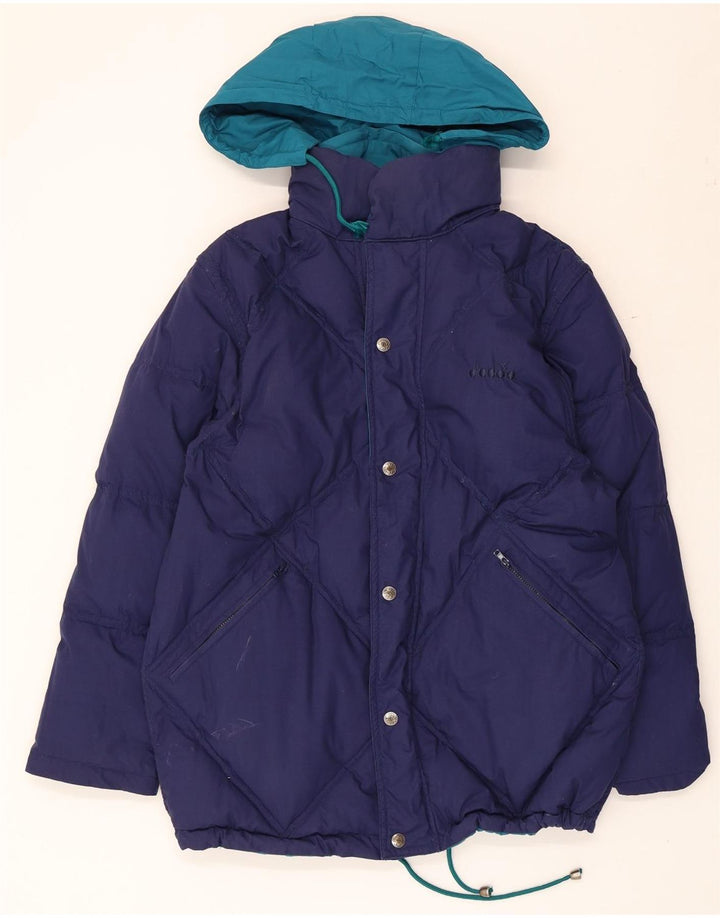 Diadora Veste matelassée réversible pour homme UK 36 Small Bleu Polyester