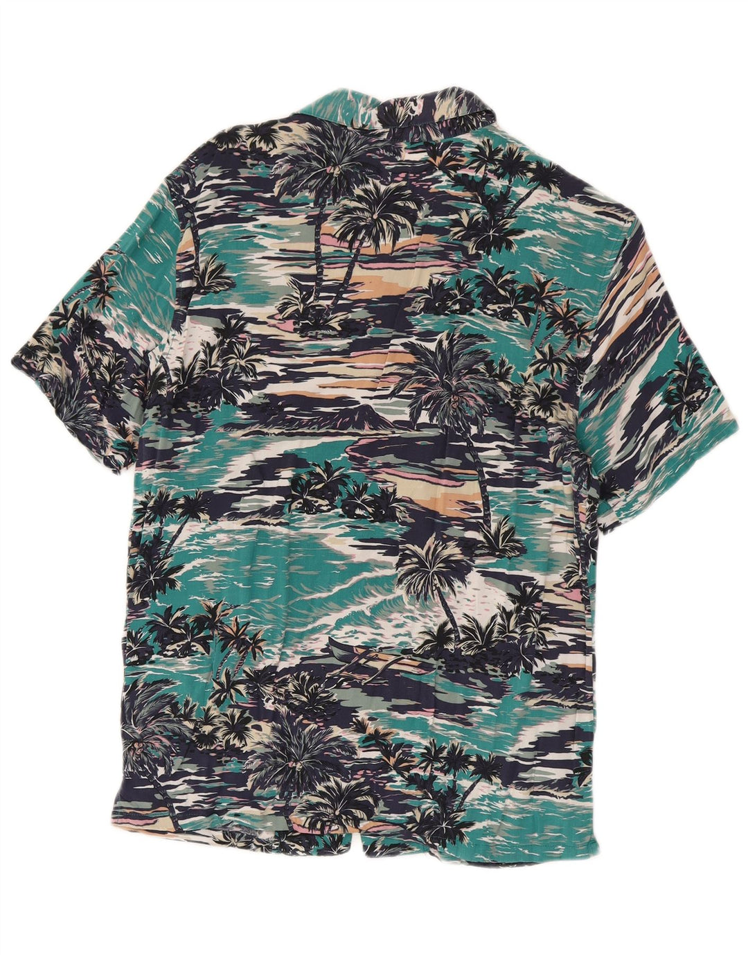 Pull & Bear Chemise Hawaïenne à Manches Courtes Homme Multicolore Moyenne Viscose