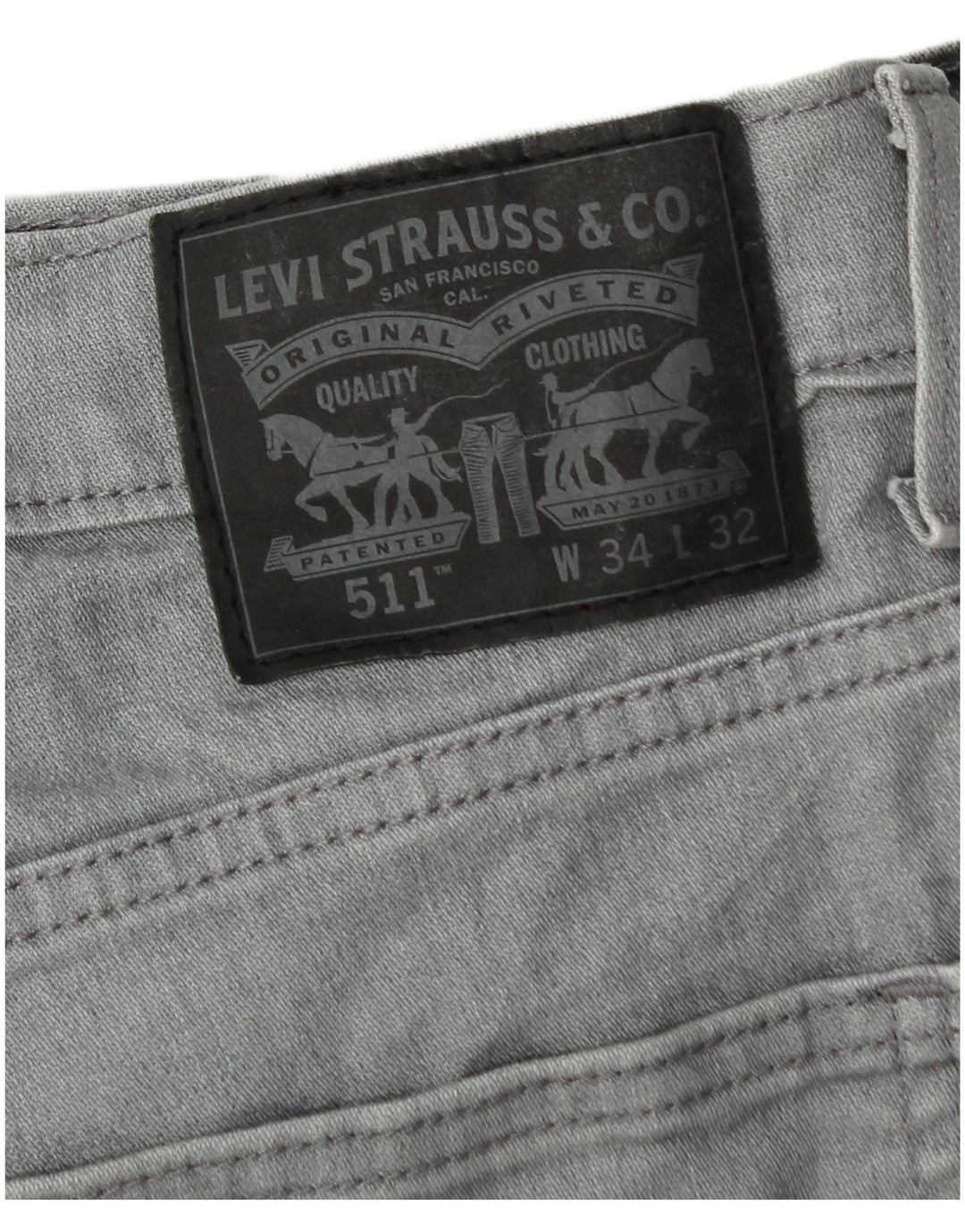 Levi's Jean Slim 511 Homme W34 L32 Gris Coton