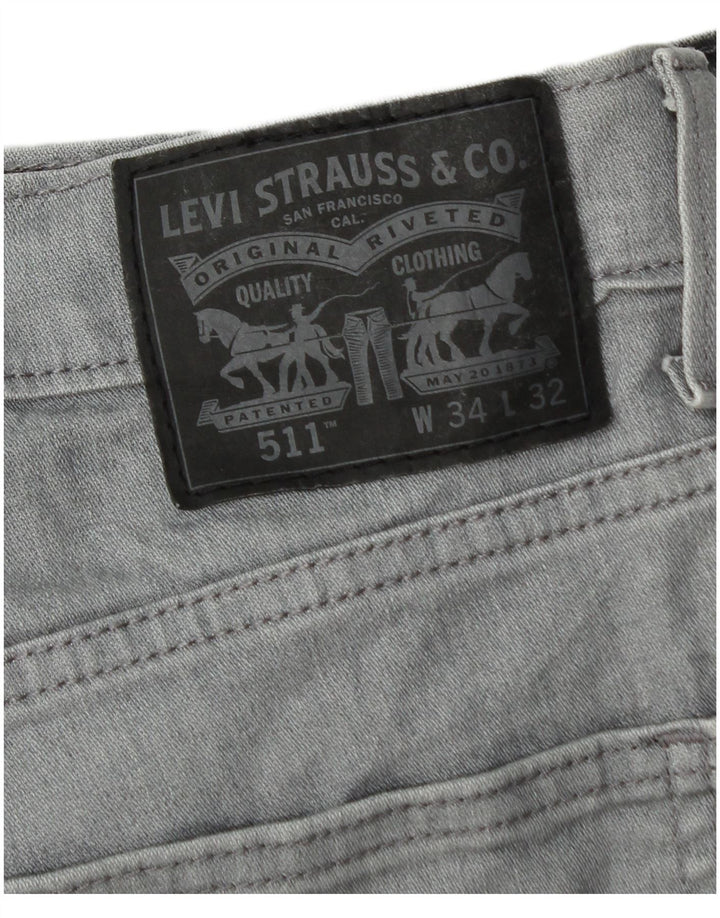 Levi's Jean Slim 511 Homme W34 L32 Gris Coton