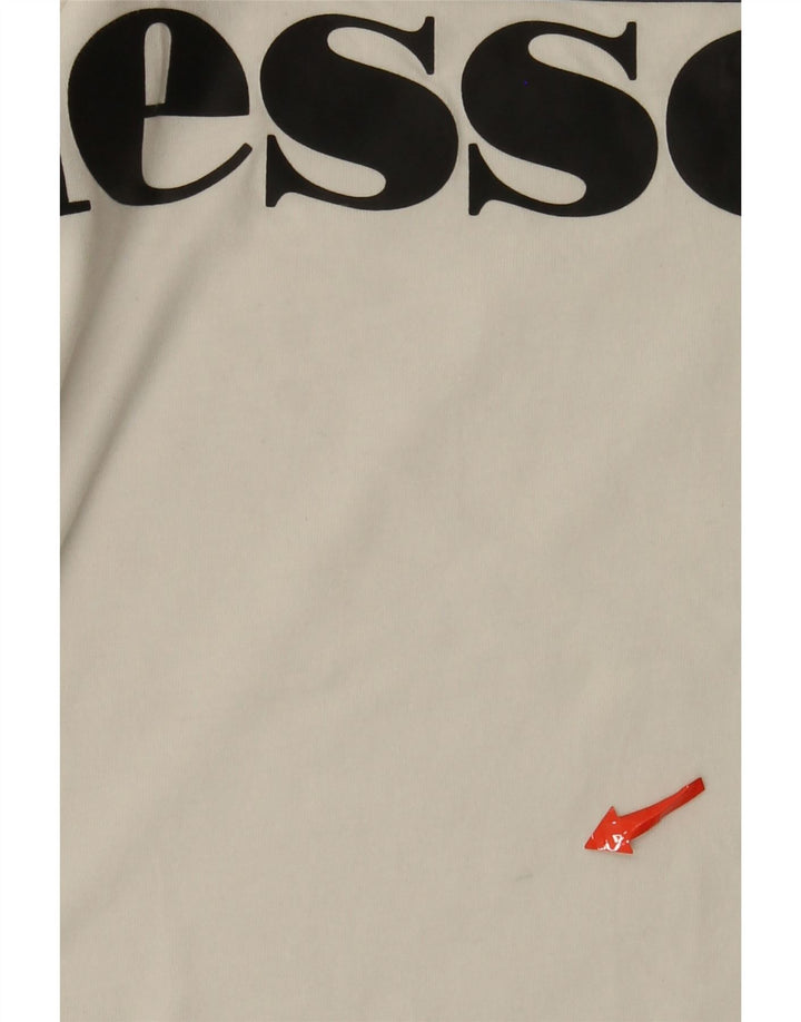 Ellesse T-Shirt Graphique Haut Large Blanc Cassé Homme