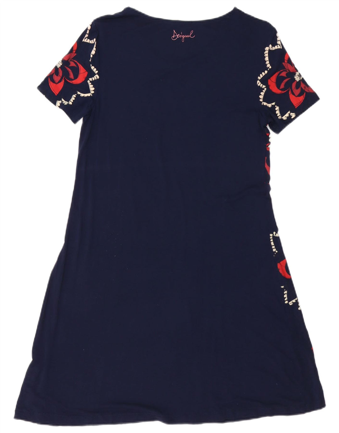 DESIGUAL Robe trapèze graphique pour femme UK 10 Petit Bleu Marine Floral