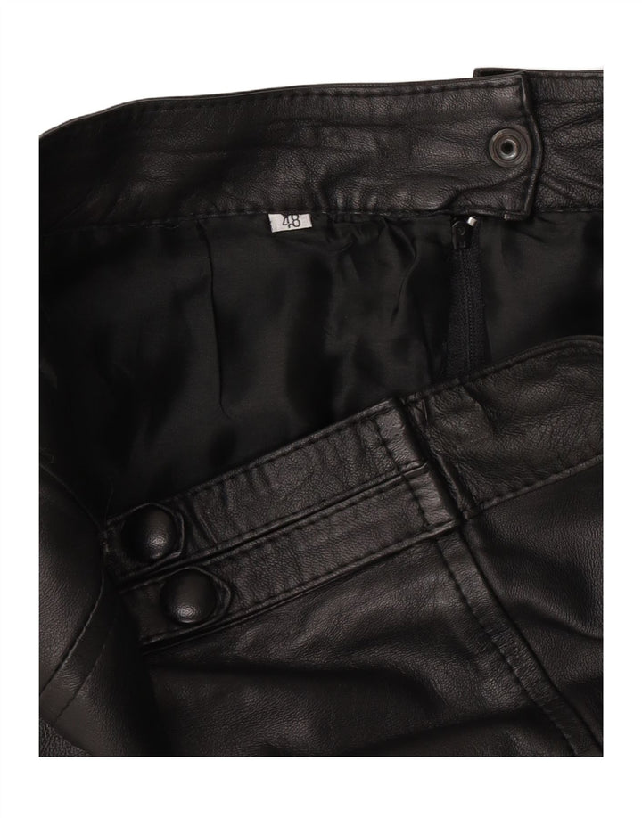 jupe en cuir femme vintage W30 Noir moyen
