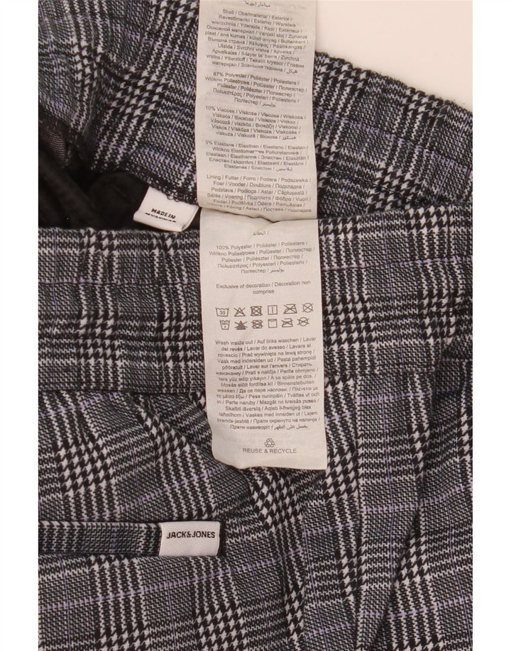 Jack & Jones Short Chino Homme Petit W29 Gris Carreaux Polyester