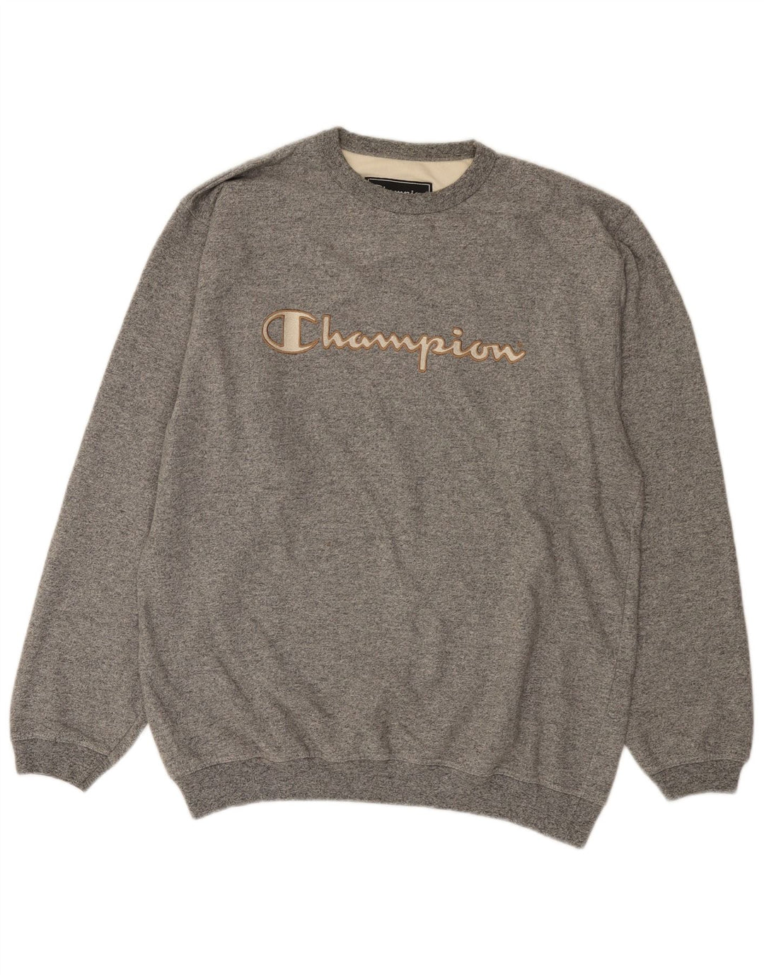 Champion Sweat-shirt graphique pour homme en coton moucheté gris grand