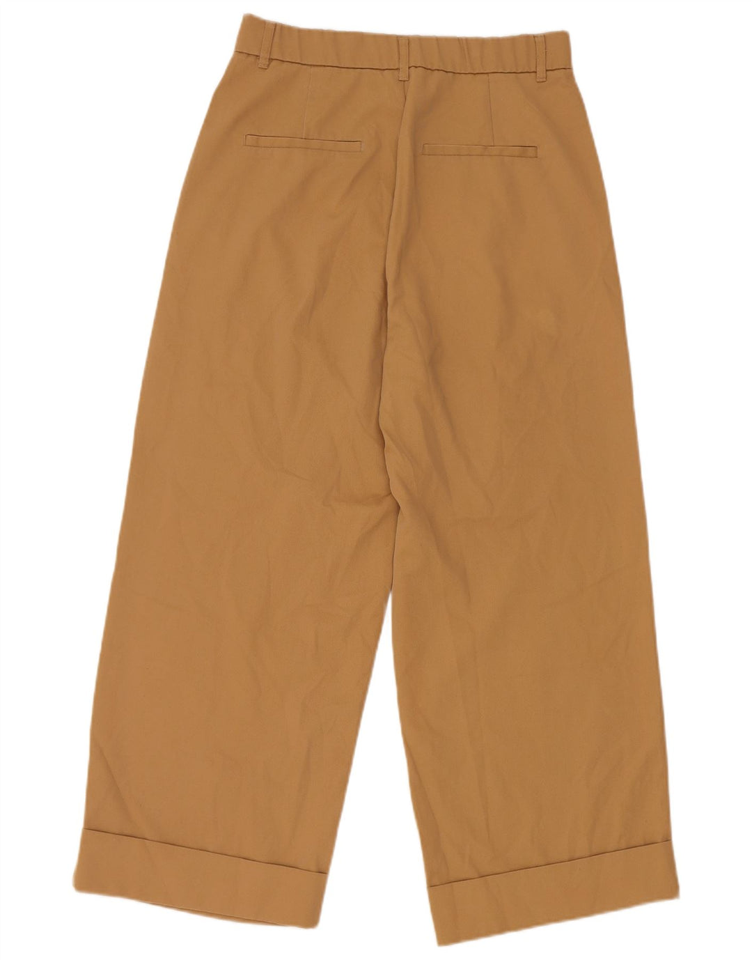 Pantalon Chino Large pour Femmes ZARA Taille Moyenne W30 L26 Beige