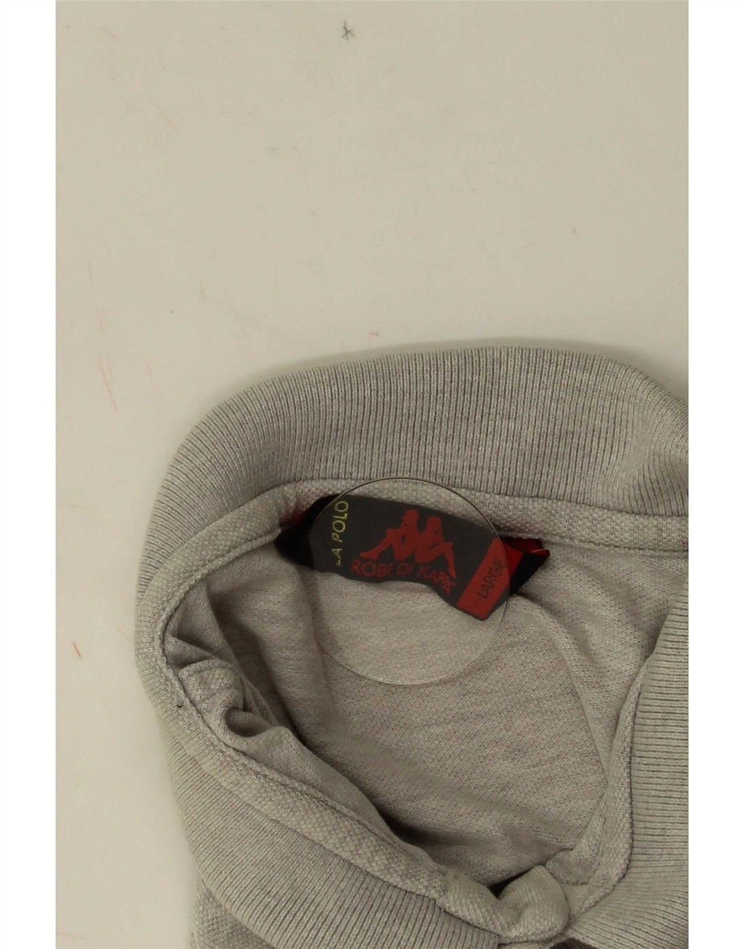 Kappa Polo Homme Large Gris Moucheté Coton