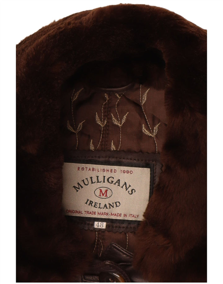 Manteau en cuir femme vintage IT 48 XL Cuir marron