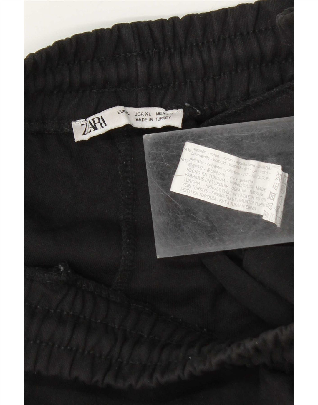 Zara Short Sport Homme XL Noir Coton