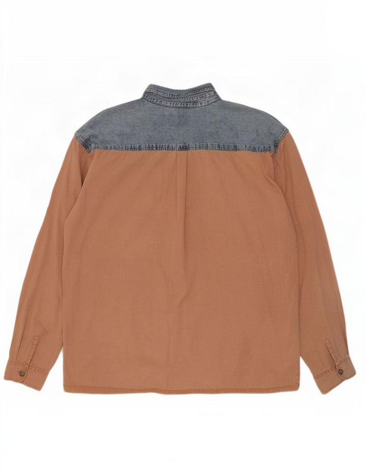 Jean Rive Chemise En Jean XL Bleu Colorblock Homme