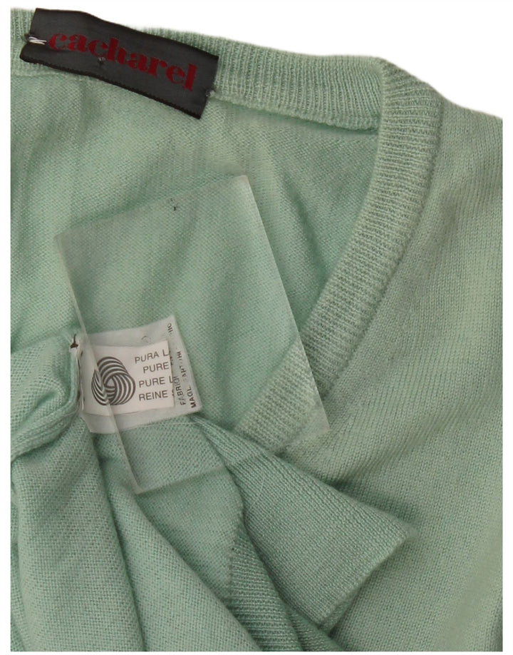 Cacharel Homme Gilet Débardeur Large Laine Vierge Verte