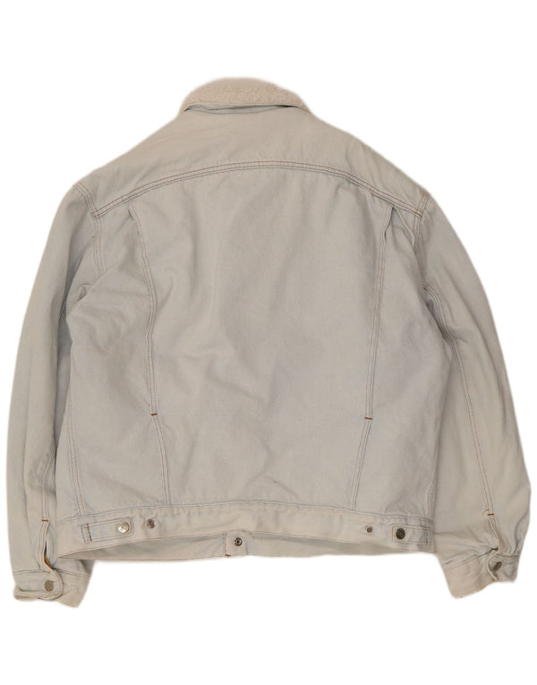 Rifle Veste en Jean Sherpa Homme UK 44 2XL Bleu Coton