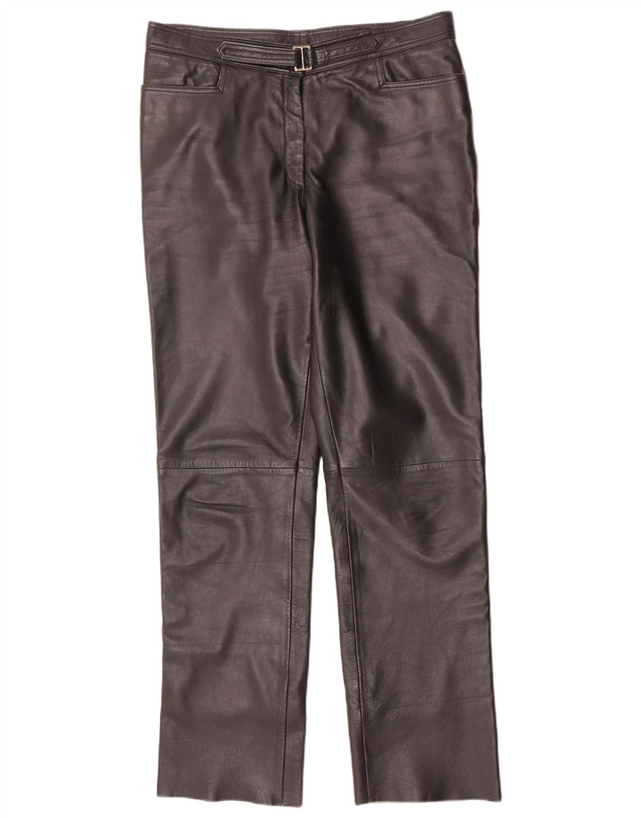Maddox Pantalon droit en cuir pour femme IT 44 Medium W32 L32 Noir