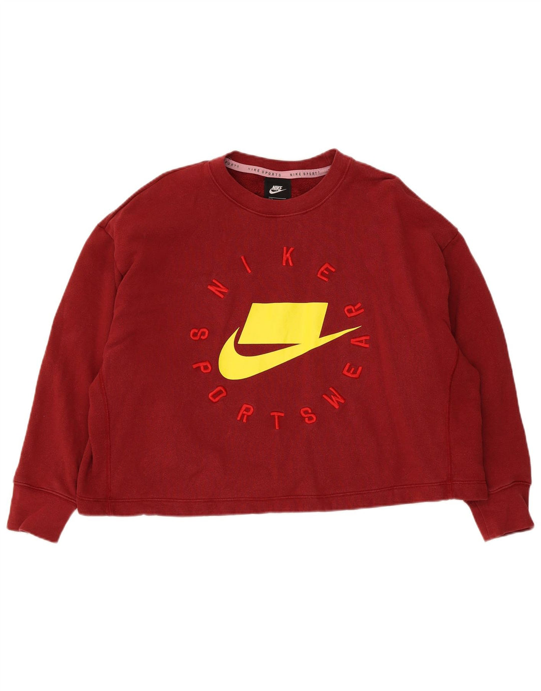 Nike Sweat-shirt court surdimensionné pour femme UK 14 Rouge moyen