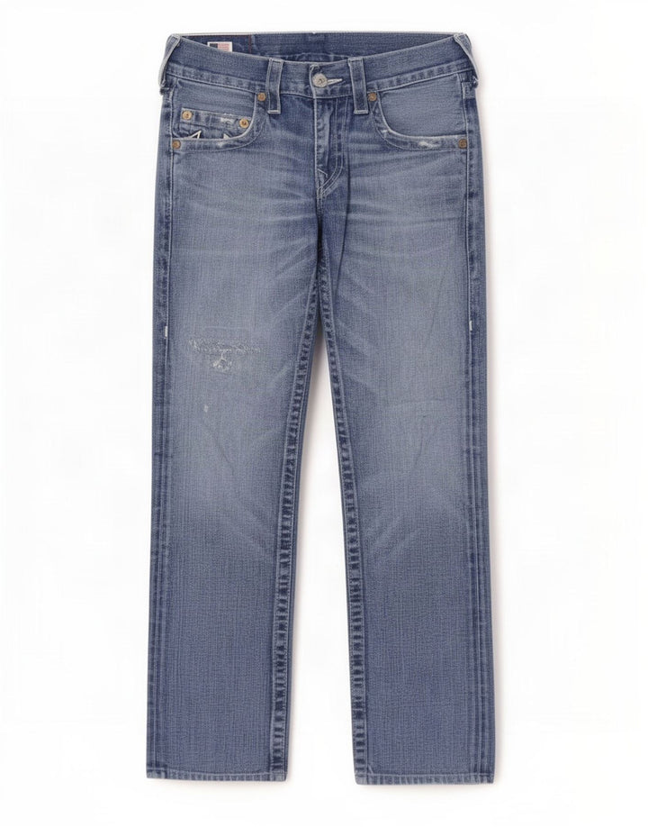 True Religion Jean droit homme W30 L30 bleu coton