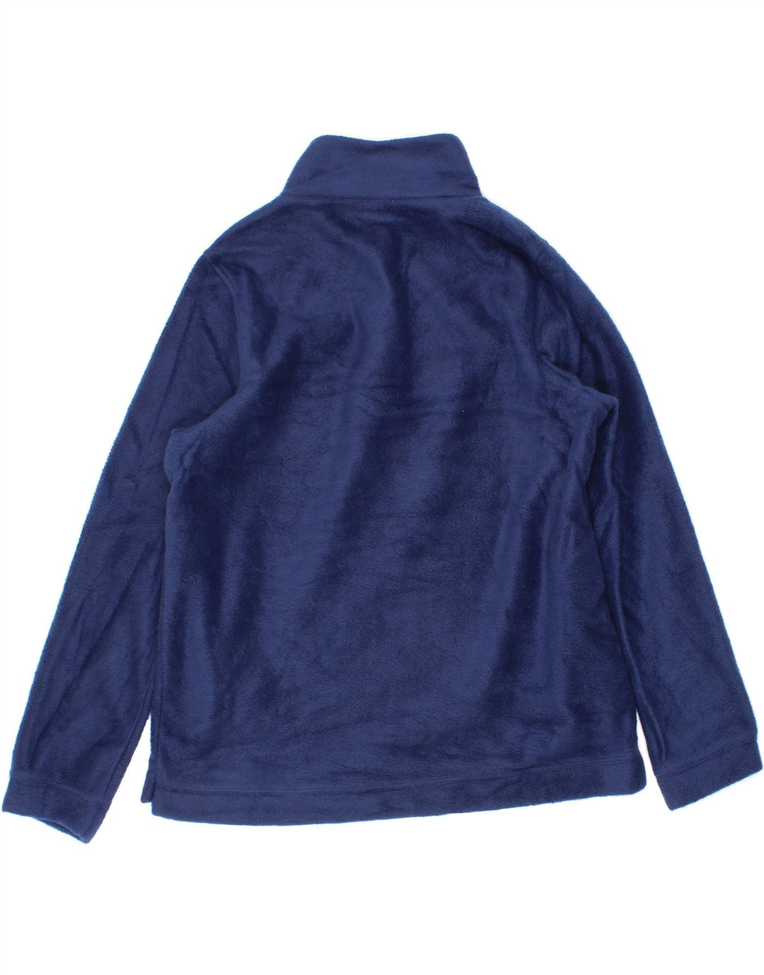J. CREW Womens Boat Neck Fleece Jumper UK 12 Medium Navy Blue Polyester Vintage J. Crew and Second-Hand J. Crew from Messina Hembry 
