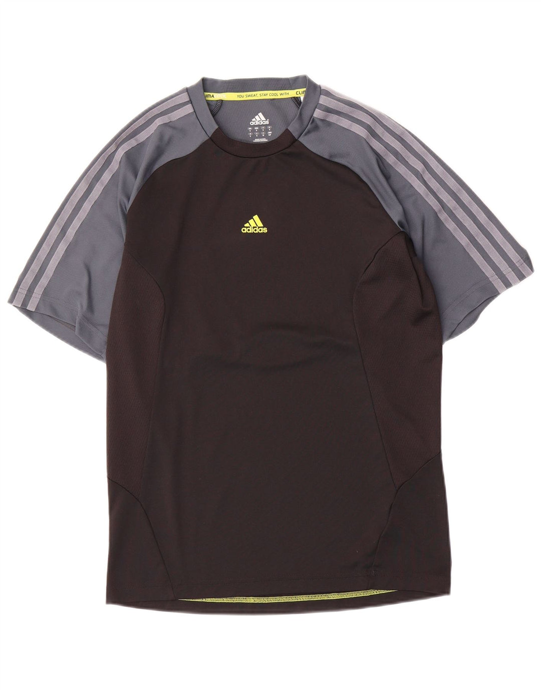 Adidas Hommes Climacool T-Shirt Top Petit Noir Colorblock