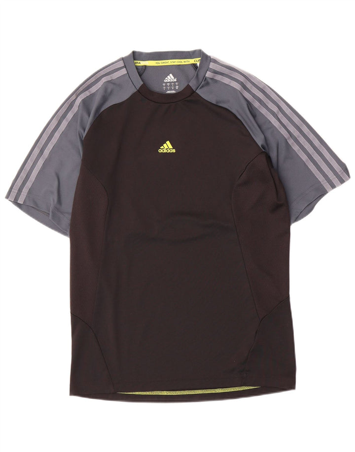 Adidas Hommes Climacool T-Shirt Top Petit Noir Colorblock
