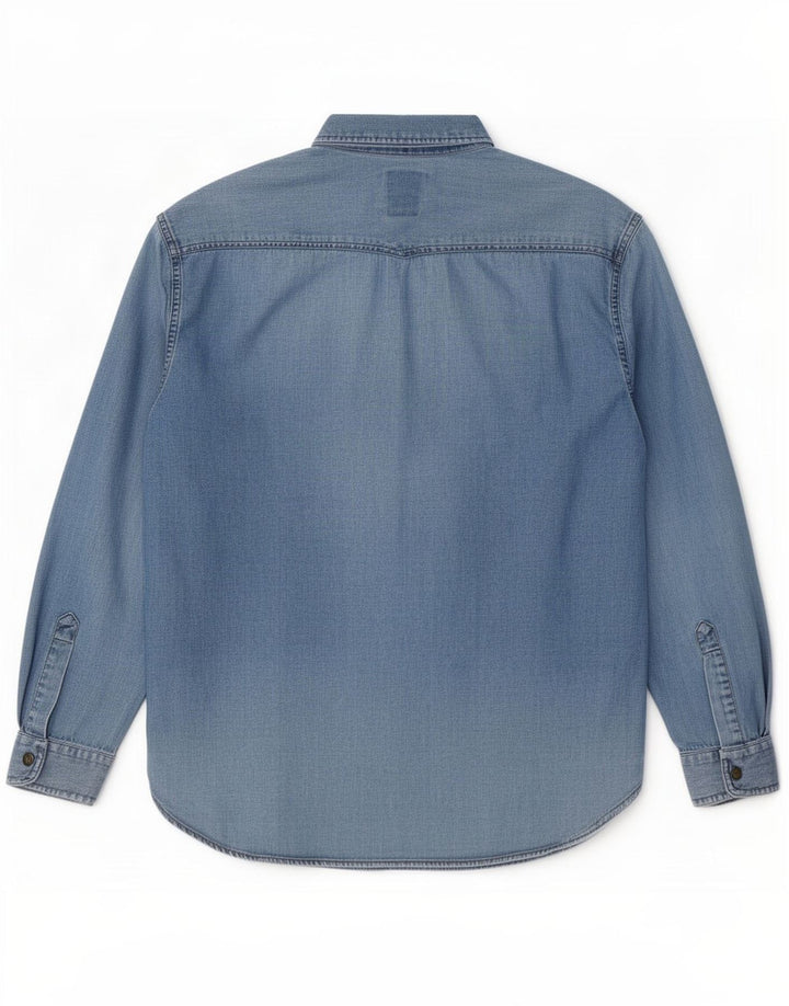 Casucci Chemise en Jean Petit Bleu Homme