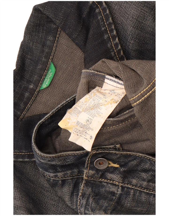 Benetton Veste en Jean Femme UK 12 Bleu Marine Moyen
