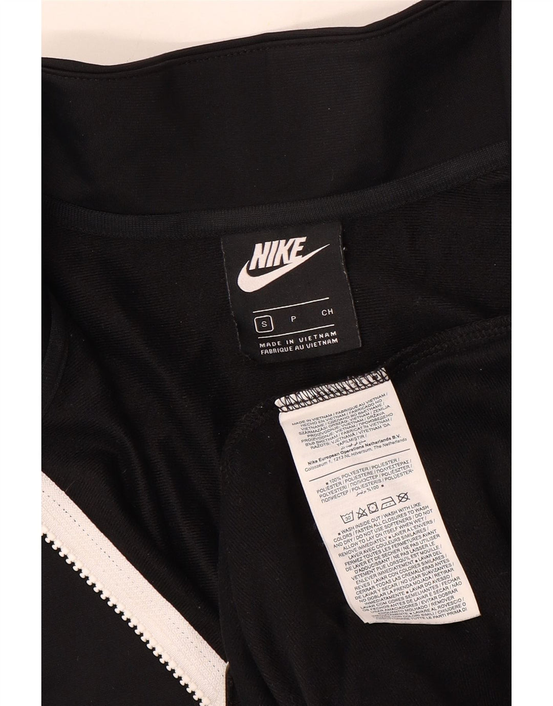 NIKE Veste de survêtement pour femme UK 10 Small Noir Polyester