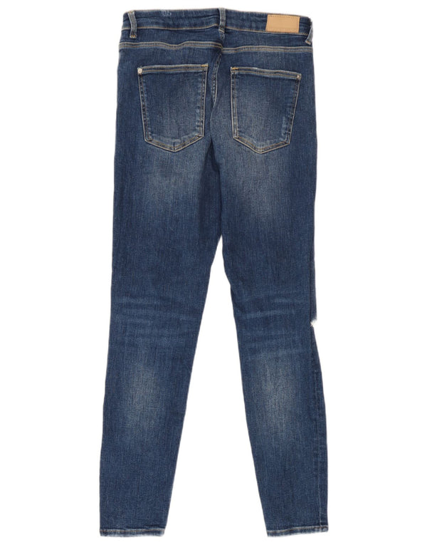 Zara Jean skinny effet vieilli pour femme EU 38 Small W28 L27 Bleu