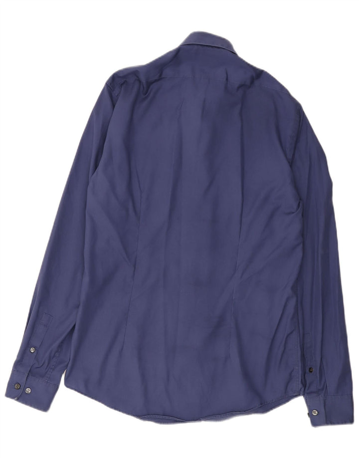 Calvin Klein Chemise ajustée pour homme Taille 38 15 Bleu moyen