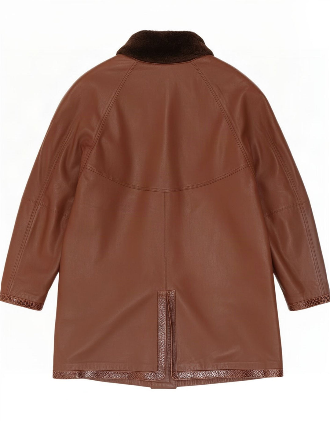 Vinci Manteau en cuir pour femme UK 14 Marron moyen