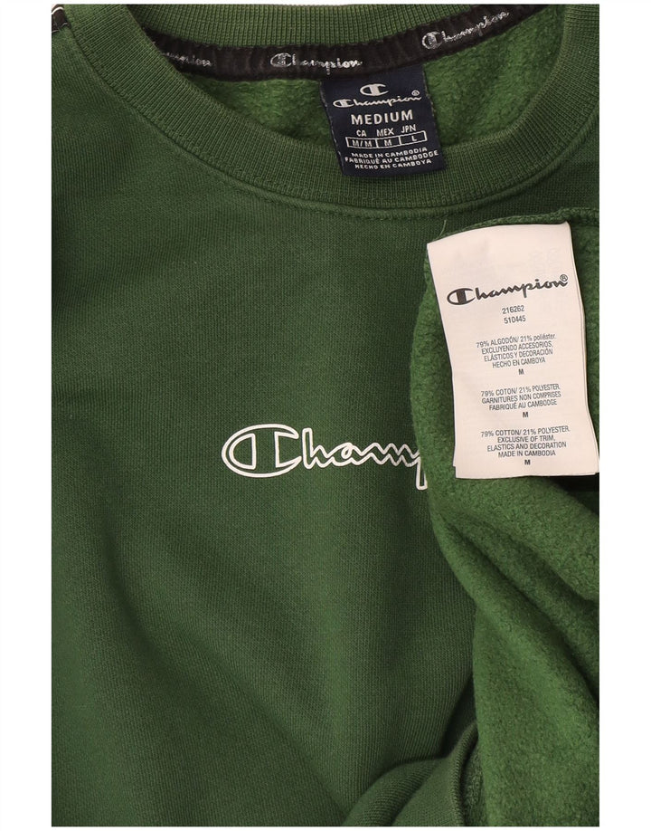 Champion Sweat-Shirt Graphique Homme Vert Moyen Coton