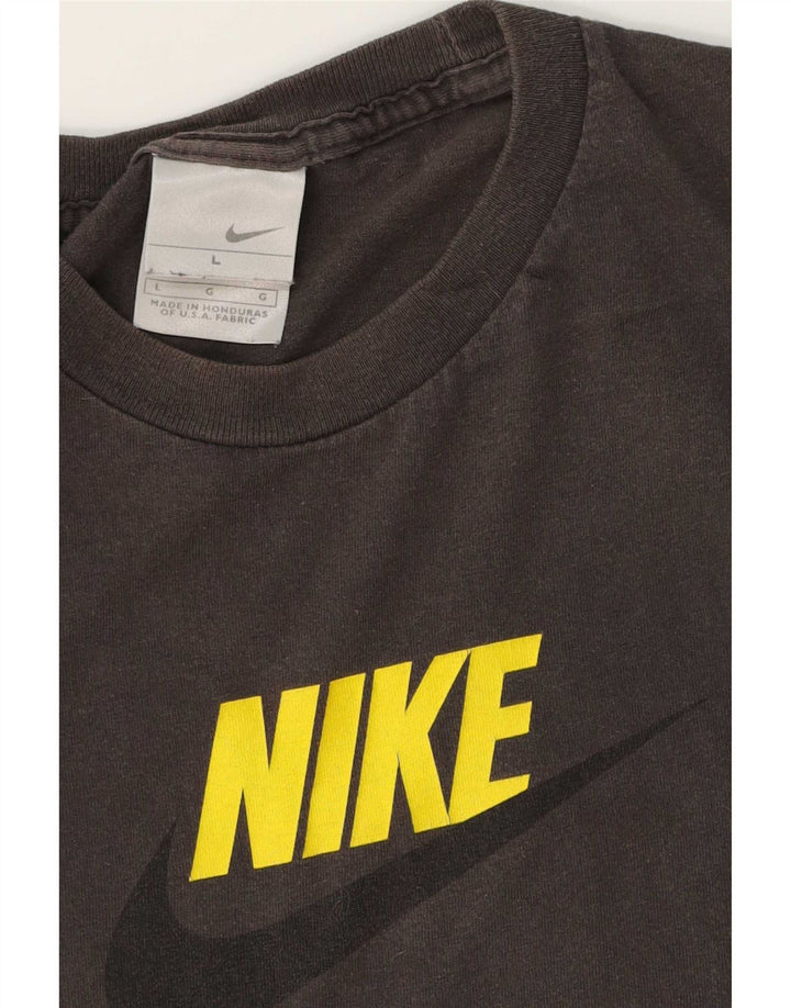 Nike T-shirt graphique pour homme en coton gris Taille L