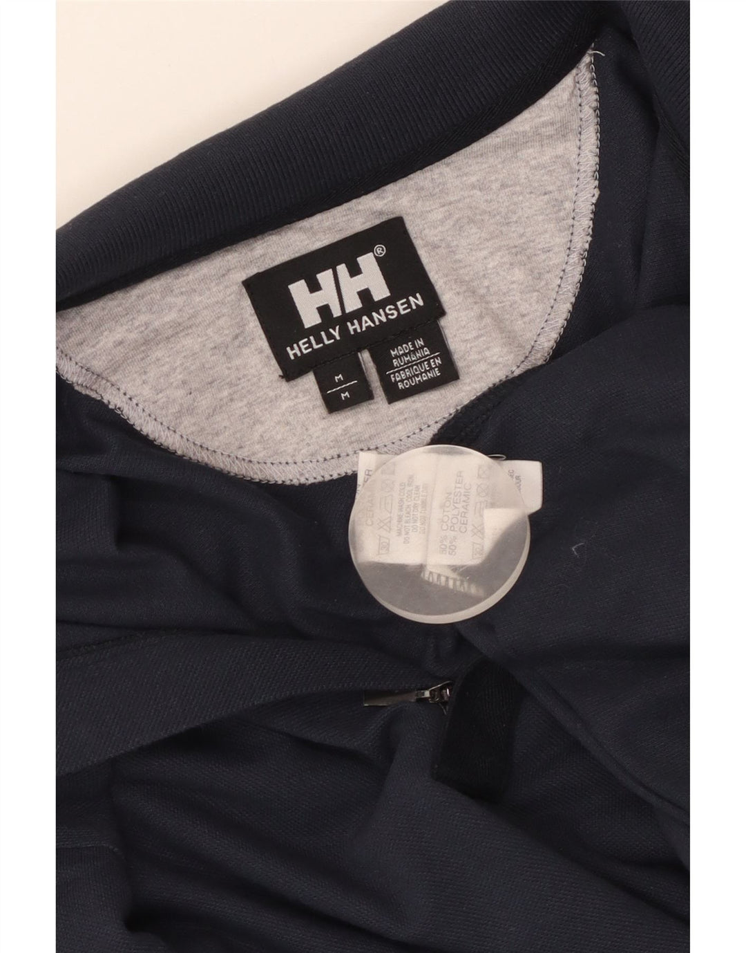 HELLY HANSEN Polo à manches longues et col zippé pour homme en coton bleu marine moyen