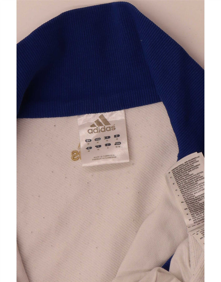 Adidas Veste de survêtement pour homme en coton color block blanc moyen