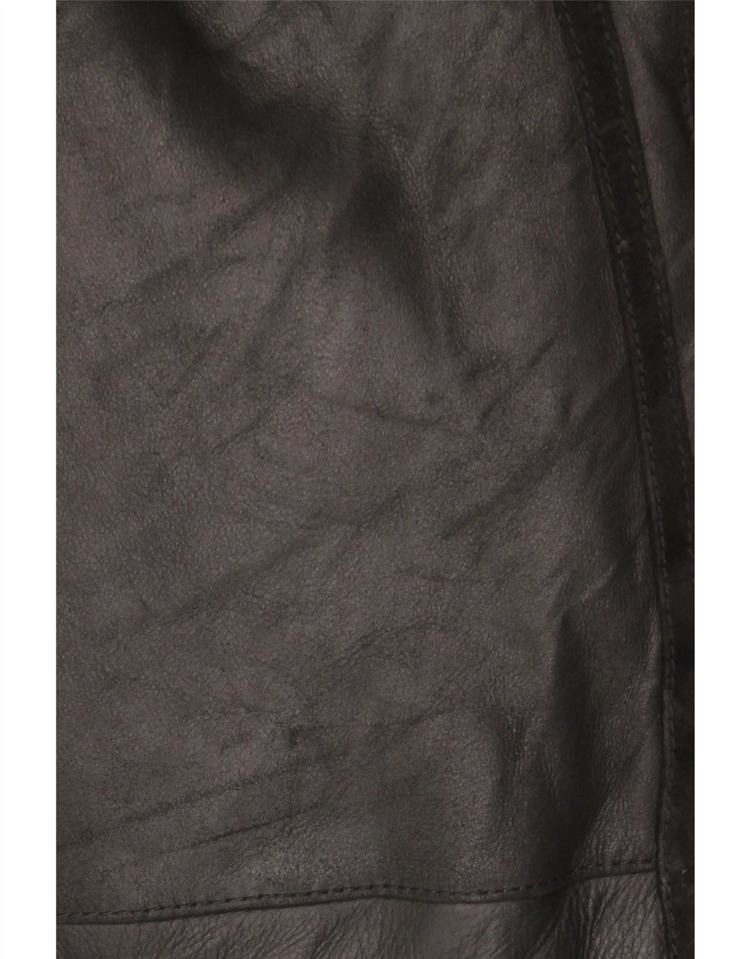 vintage Femme Shearling Coat UK 12 Cuir Noir Moyen