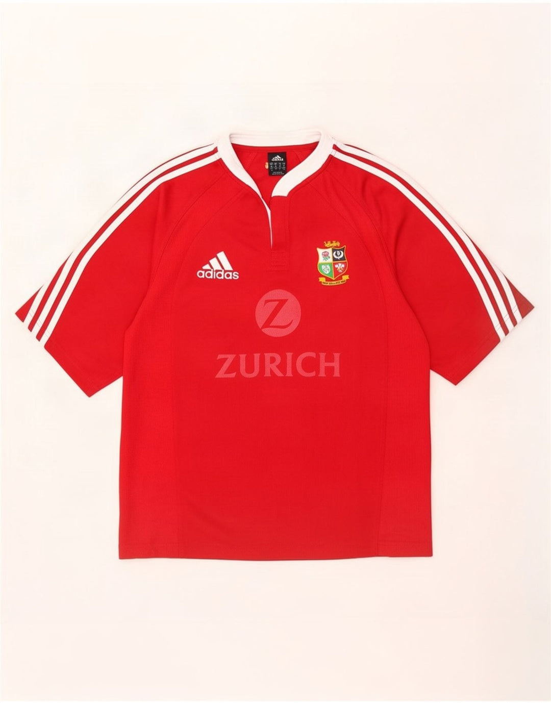 Adidas Homme Zurich Graphic T-Shirt Top Rouge Moyen Polyester Colorblock