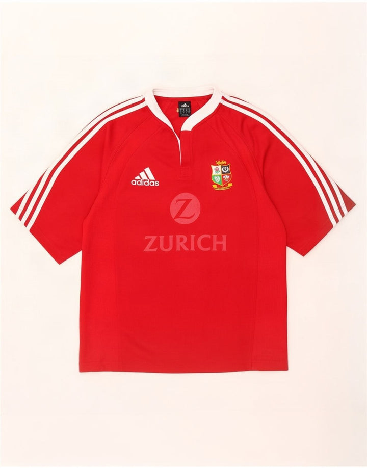 Adidas Homme Zurich Graphic T-Shirt Top Rouge Moyen Polyester Colorblock