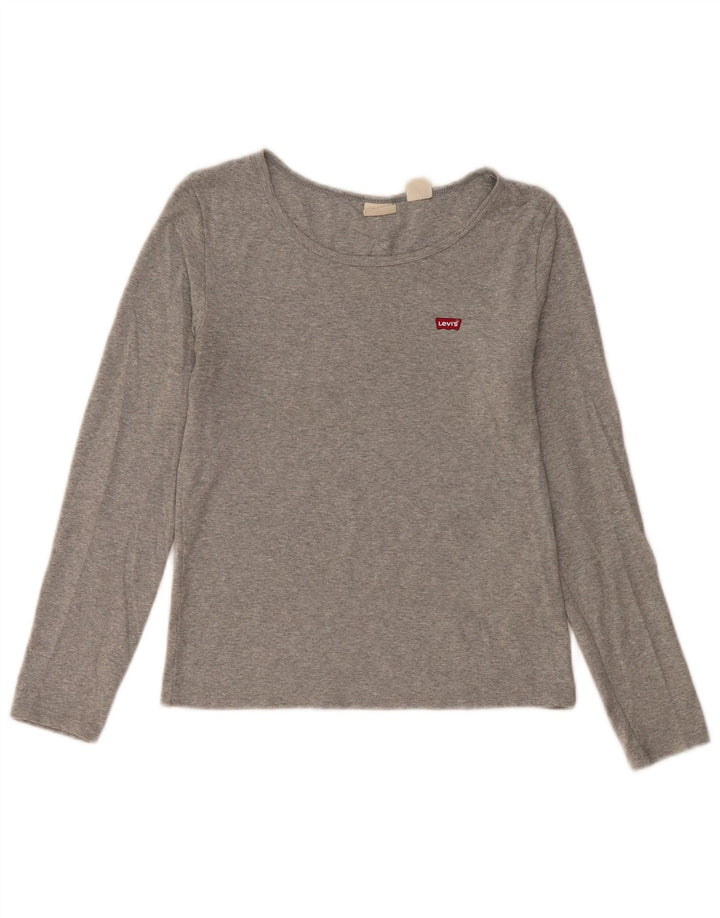 Levi's Top Femme Manches Longues UK 10 Small Gris Coton