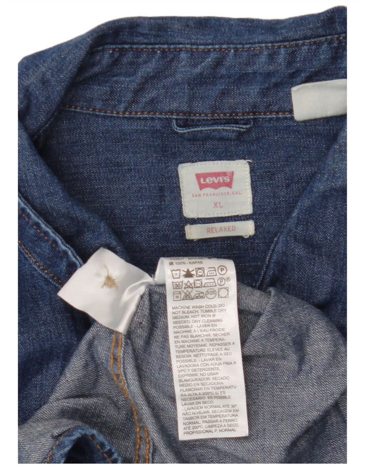 LEVI'S Chemise en Jean Coupe Relax XL Bleu Coton Homme