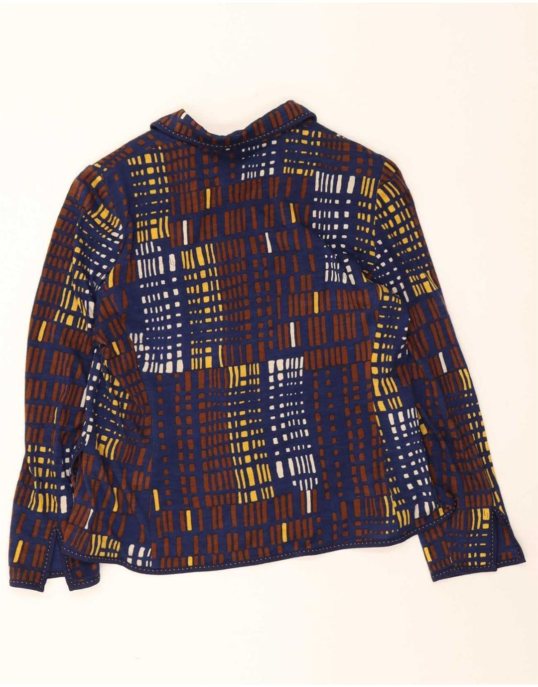 Liola Ensemble 2 Pièces Femme IT 50 XL Laine Géométrique Bleu Marine