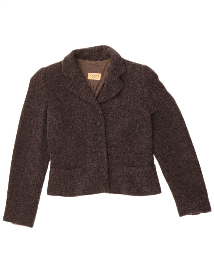 Max & Co. Veste Blazer 5 Boutons Femme UK 12 Laine Gris Moyen