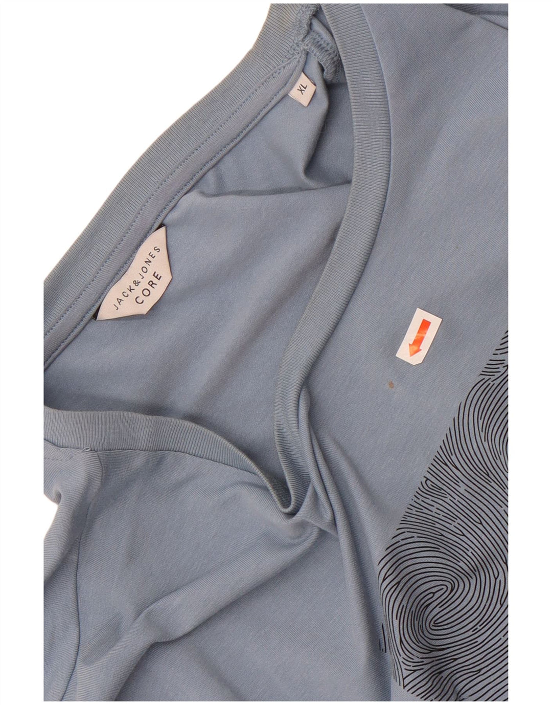 Jack & Jones T-Shirt Graphique Homme Top XL Bleu Coton