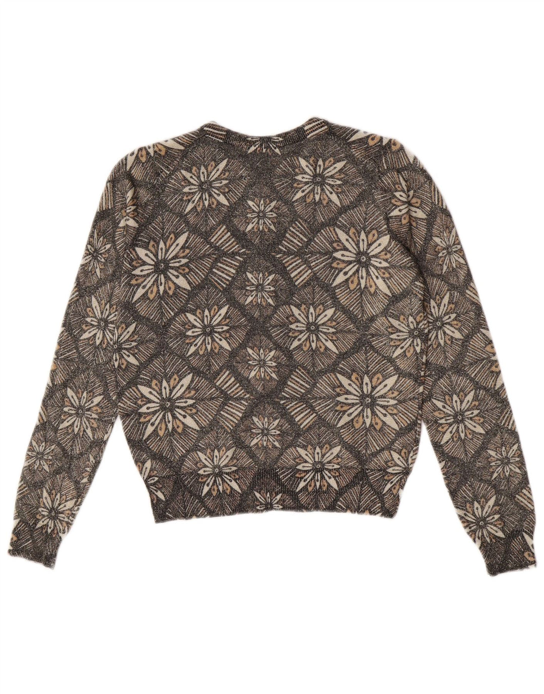 Marks & Spencer Cardigan pour femme en viscose florale gris moyen UK 42