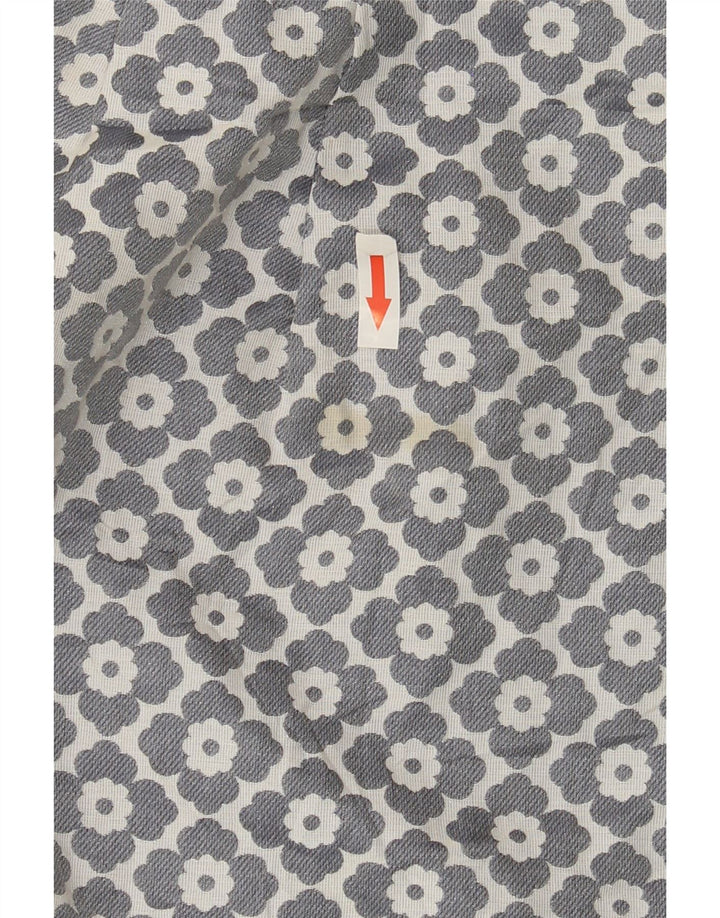 Oasis Mini-jupe femme UK 10 Small W28 Gris Floral Polyester