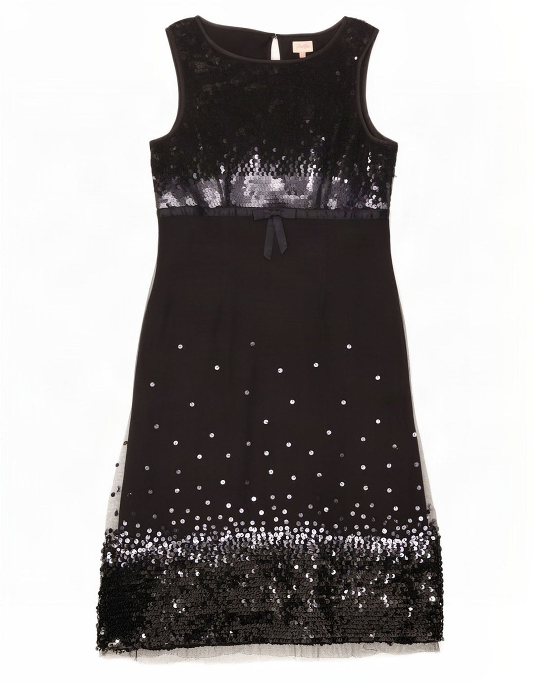 Whistles Robe fourreau sans manches à paillettes pour femme UK 44 Large Noir Polyester