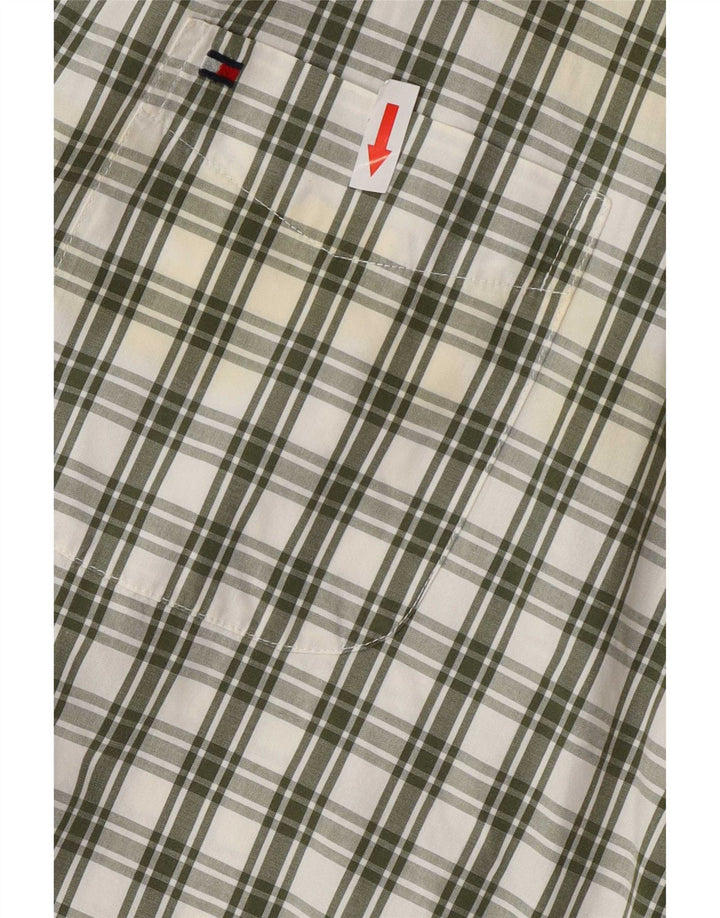 Tommy Hilfiger Chemise Homme Grand Carreau Vert Coton