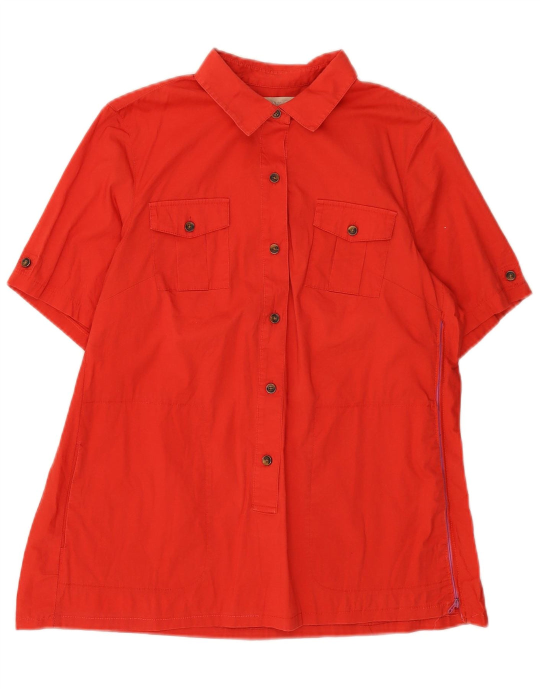 BANANA REPUBLIC Chemise pull à manches courtes pour femme US 6 Rouge moyen