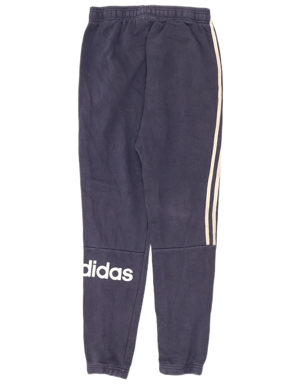 Adidas Pantalon de survêtement graphique pour homme en coton bleu marine Taille S